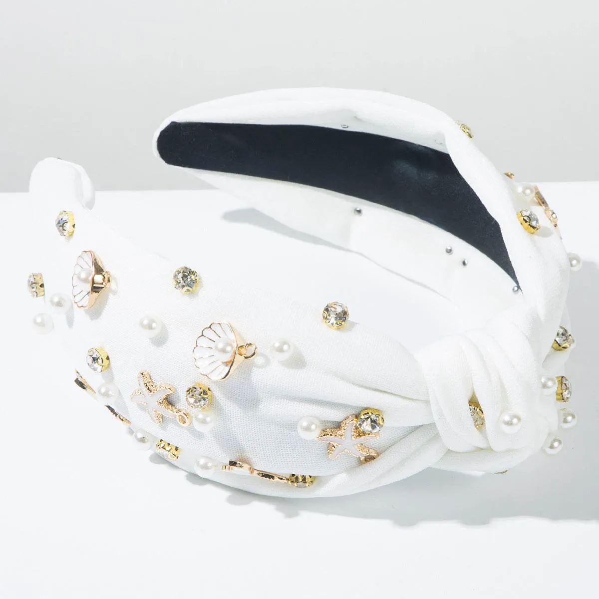 Ocean Element Headband with Diamonds Shells Pearls Starfish sold by CRAVE by Frederick Wilhelm product image thumbnail 3