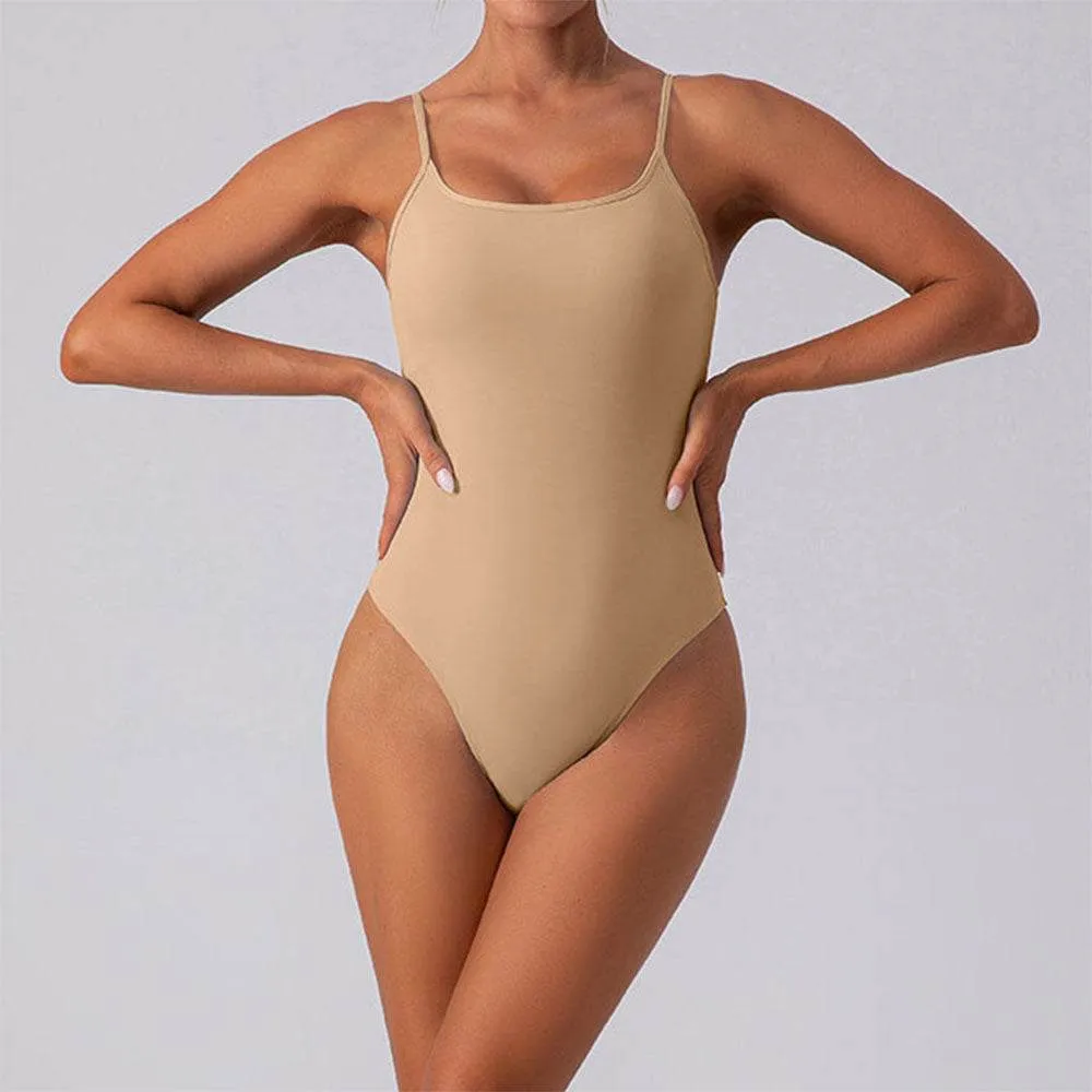 Square Neck Thong Cami One Piece Tank Top Bodysuits sold by CRAVE by Frederick Wilhelm product image thumbnail 4