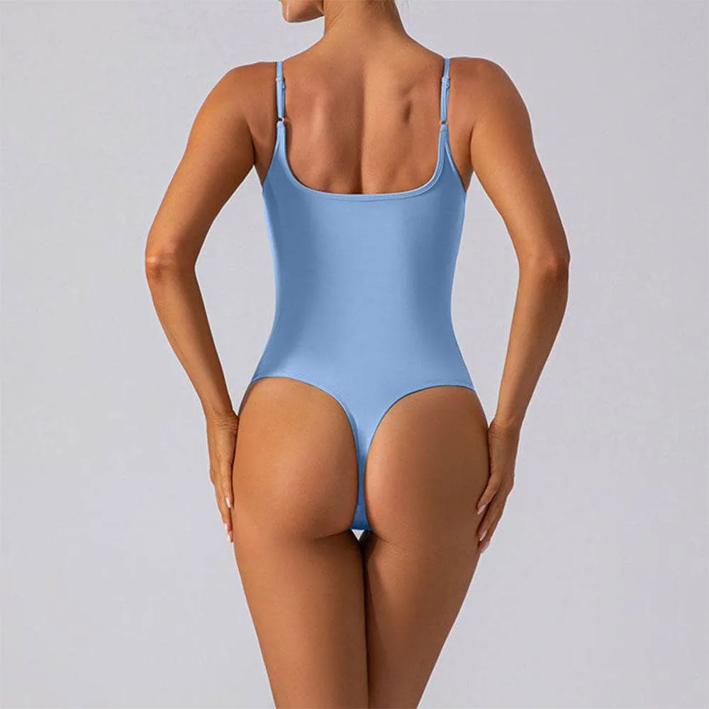 Square Neck Thong Cami One Piece Tank Top Bodysuits sold by CRAVE by Frederick Wilhelm product image thumbnail 2