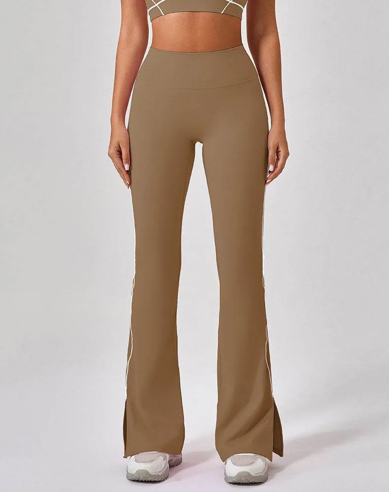 Tummy Control Wide Leg Yoga Flared Pants sold by CRAVE by Frederick Wilhelm product image thumbnail 5