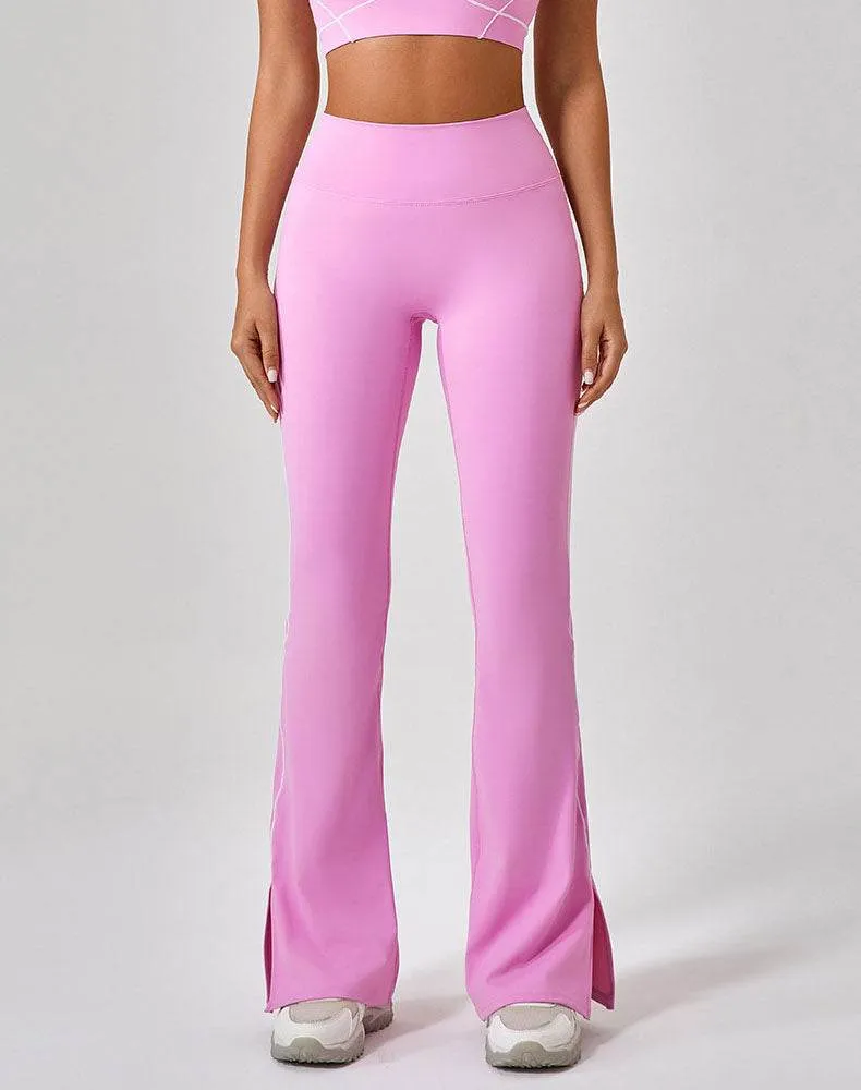Tummy Control Wide Leg Yoga Flared Pants sold by CRAVE by Frederick Wilhelm product image thumbnail 3
