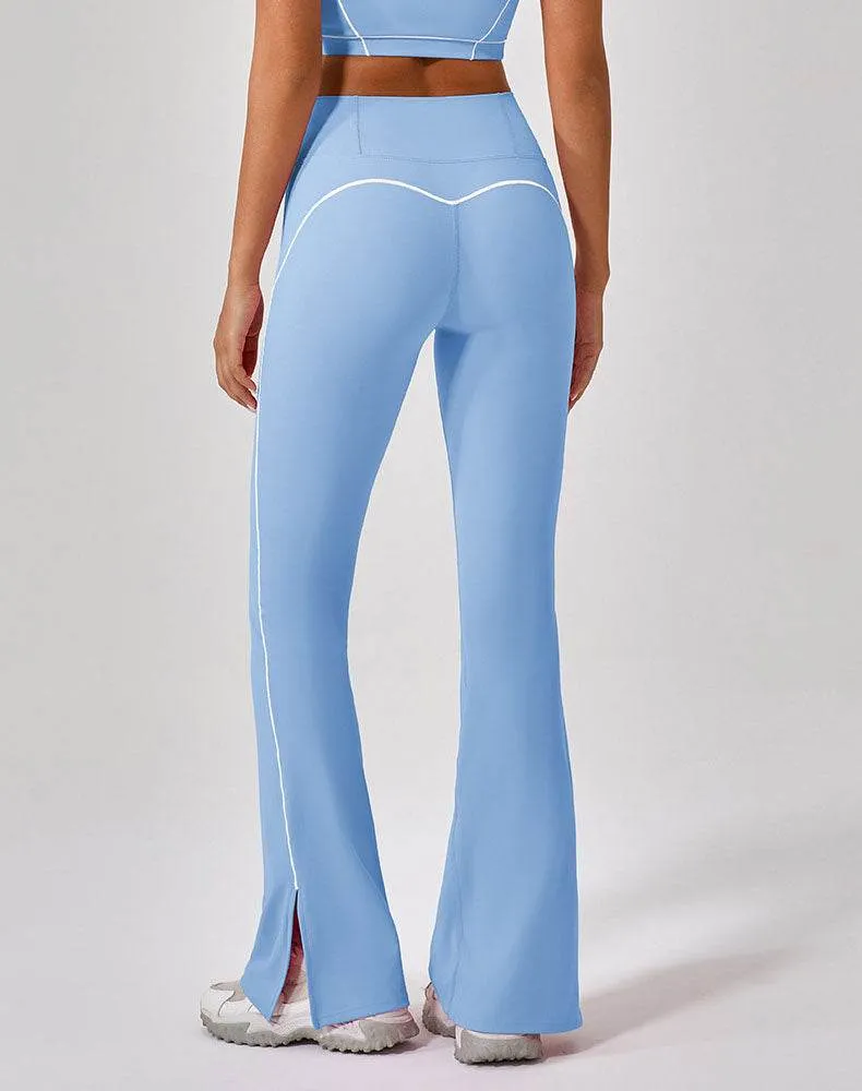 Tummy Control Wide Leg Yoga Flared Pants sold by CRAVE by Frederick Wilhelm product image thumbnail 2