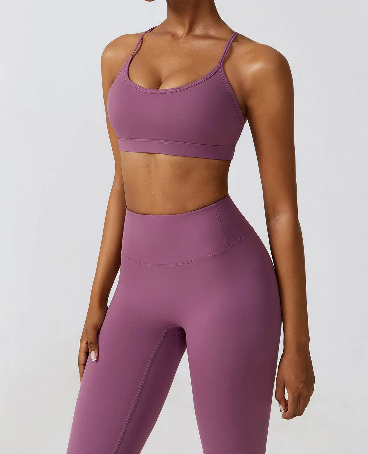 Strappy Criss-Cross Back Sports Bra with Removable Pads sold by CRAVE by Frederick Wilhelm product image thumbnail 4