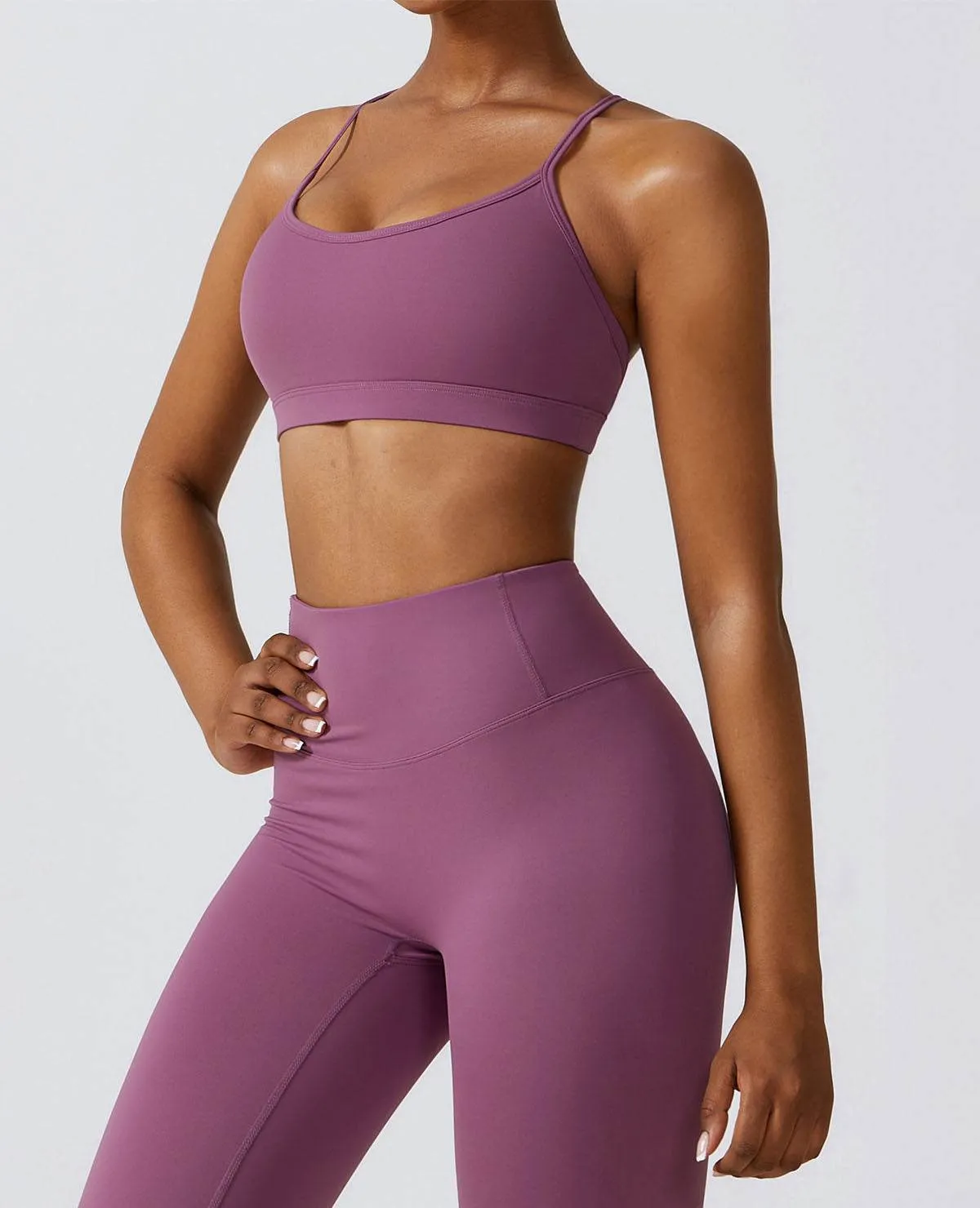 Strappy Criss-Cross Back Sports Bra with Removable Pads sold by CRAVE by Frederick Wilhelm product image thumbnail 3