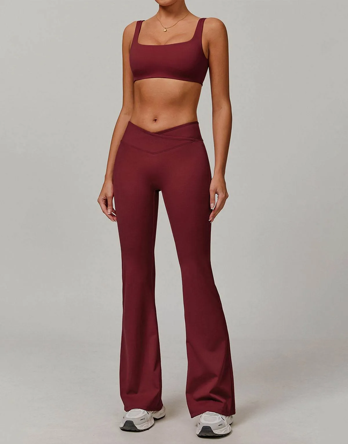 Activewear Sets with Square Neck Sports Bras and Flare Pants sold by CRAVE by Frederick Wilhelm product image thumbnail 3
