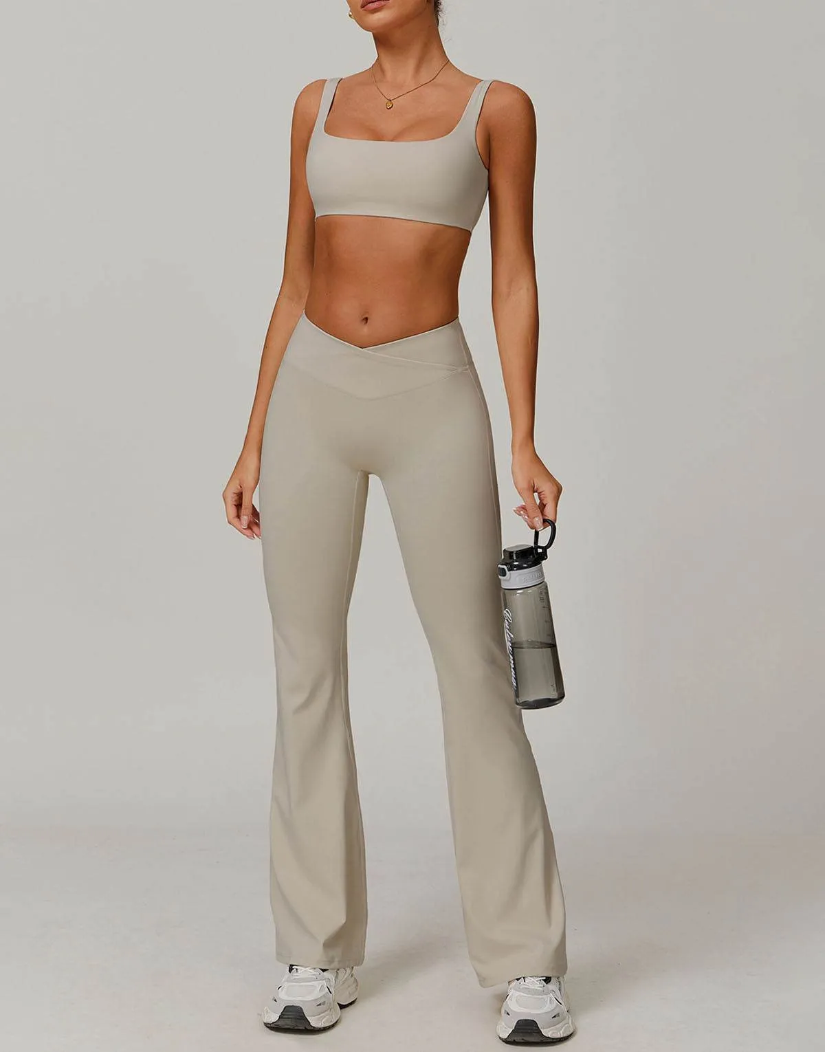 Activewear Sets with Square Neck Sports Bras and Flare Pants sold by CRAVE by Frederick Wilhelm product image thumbnail 4