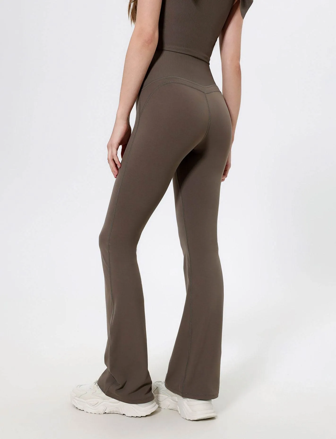 High Waist Bootcut Yoga Flare Pants sold by CRAVE by Frederick Wilhelm product image thumbnail 5