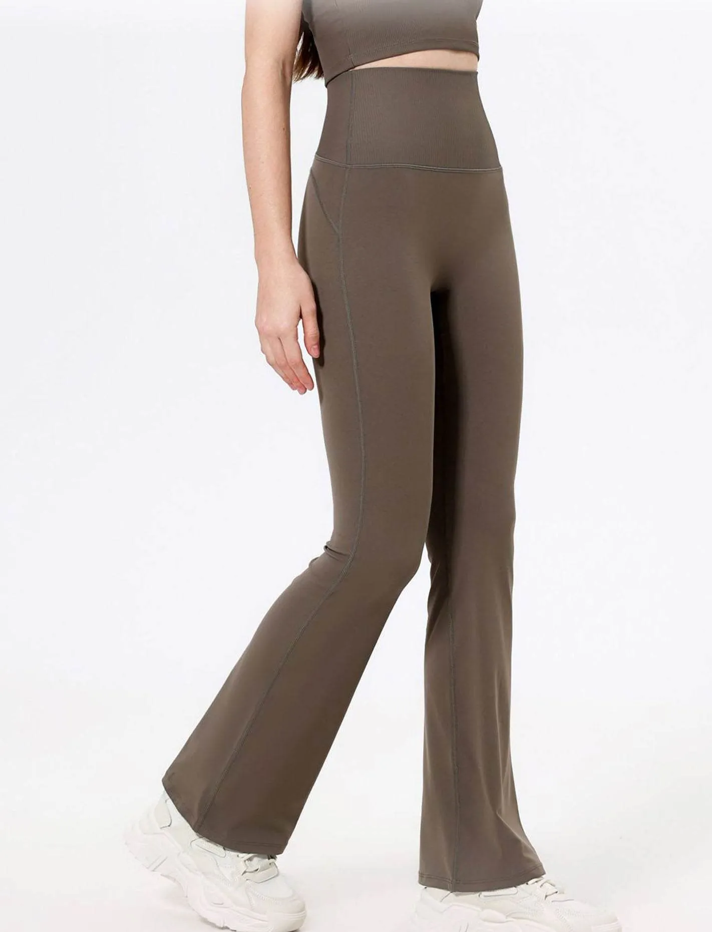 High Waist Bootcut Yoga Flare Pants sold by CRAVE by Frederick Wilhelm product image thumbnail 3