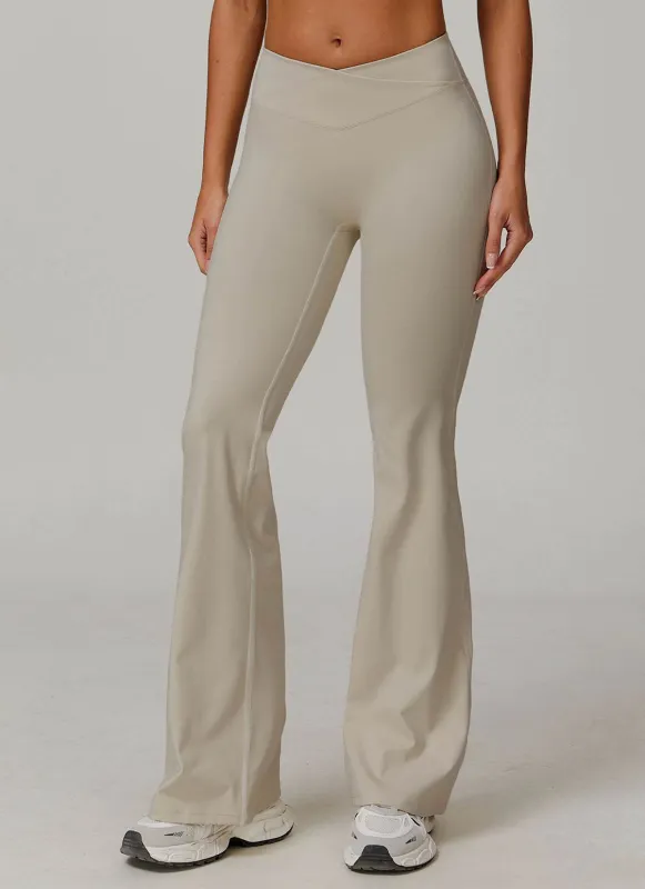 High Waisted Tummy Control Casual Flare Yoga Pants sold by CRAVE by Frederick Wilhelm