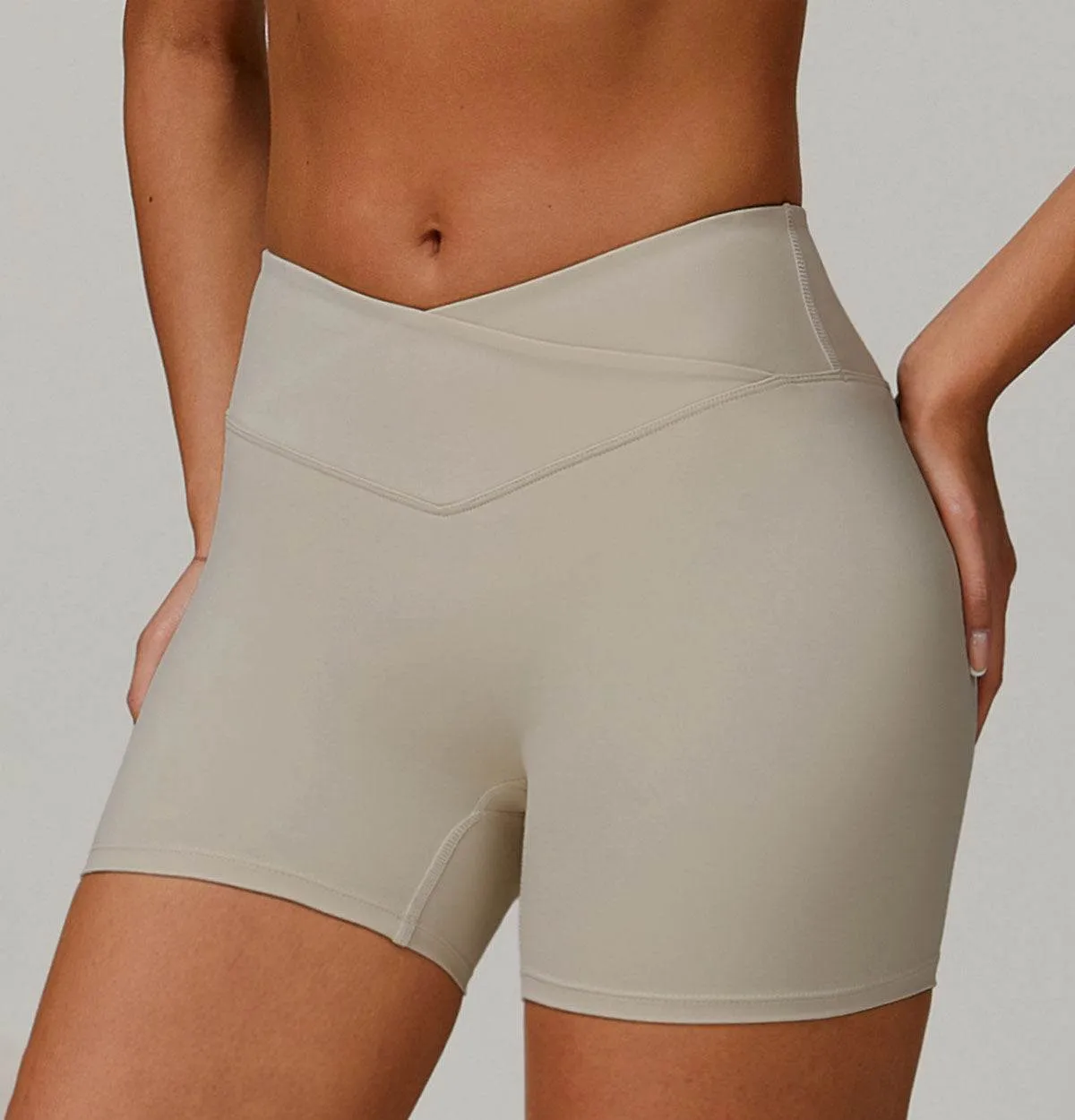 Crossover High Waisted Tummy Control Athletic Short sold by CRAVE by Frederick Wilhelm product image thumbnail 3