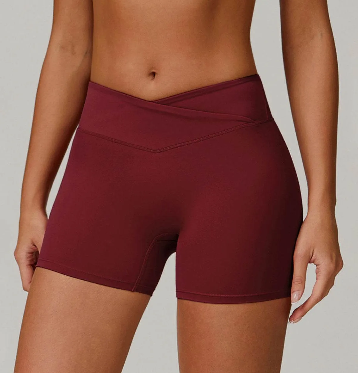 Crossover High Waisted Tummy Control Athletic Short sold by CRAVE by Frederick Wilhelm product image thumbnail 4