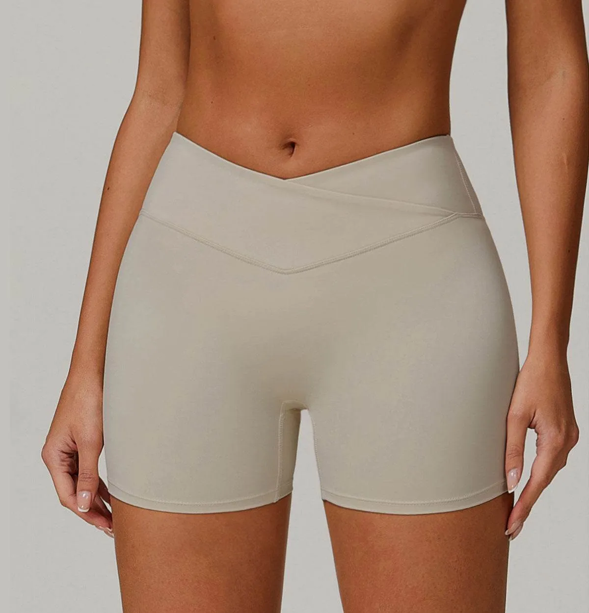 Crossover High Waisted Tummy Control Athletic Short sold by CRAVE by Frederick Wilhelm
