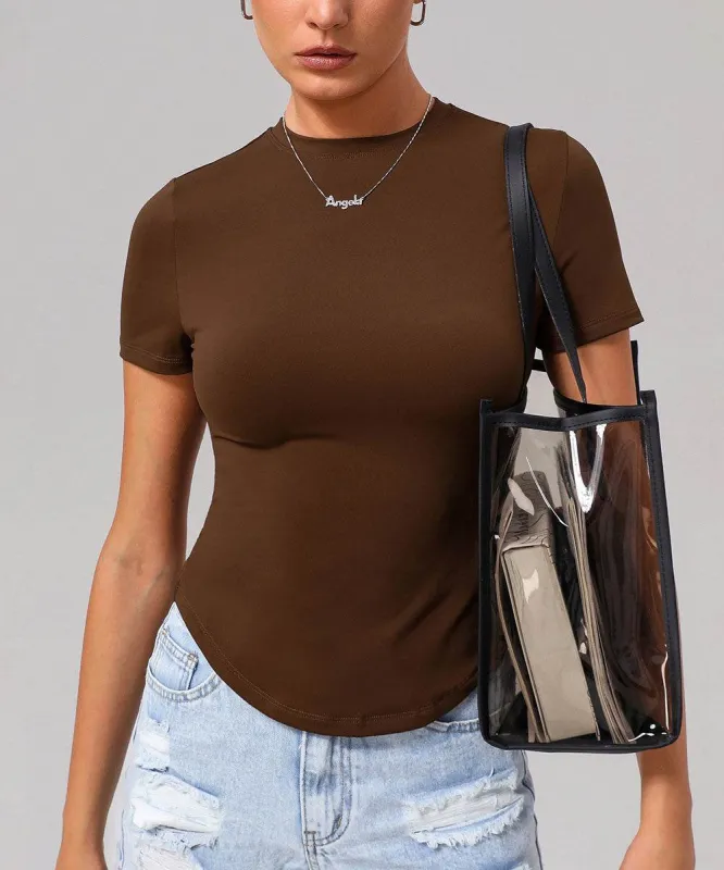 Short Sleeve Slim Fit Tops Crew Neck T-Shirts sold by CRAVE by Frederick Wilhelm