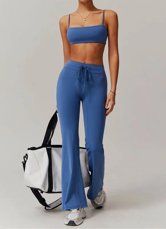 Sports Sets with Thin Strap Bra and Flare Pants sold by CRAVE by Frederick Wilhelm