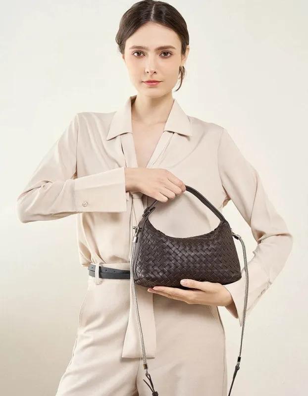 Leather Woven Pillow Tote Bag made by CRAVE by Frederick Wilhelm