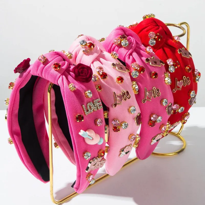 Wide Edge Cross Knotted Headband With Love Heart sold by CRAVE by Frederick Wilhelm