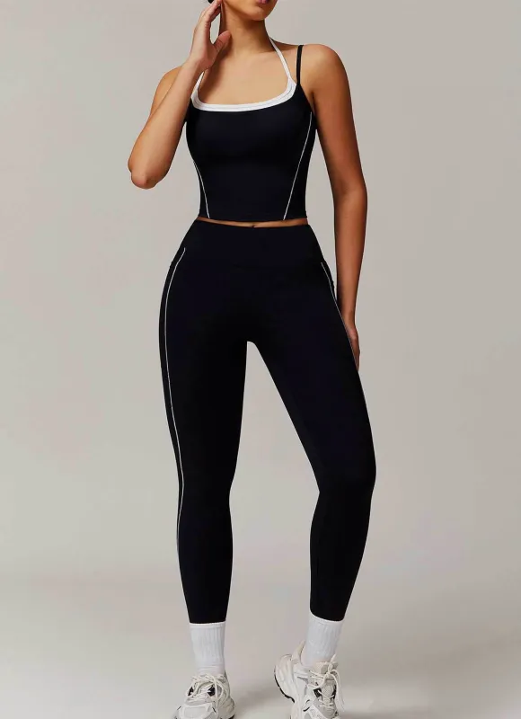 Activewear Set with Double Crossed Tank Top and Legging sold by CRAVE by Frederick Wilhelm