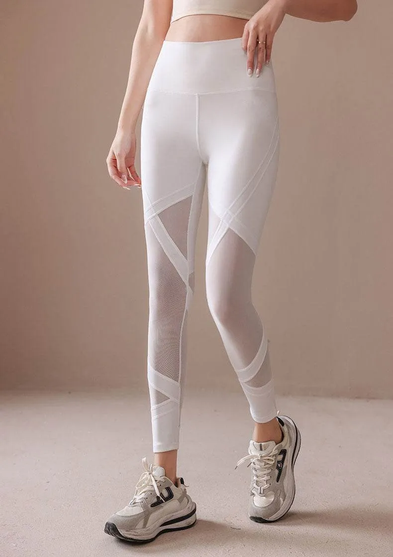 High Waist Mesh Yoga Leggings sold by CRAVE by Frederick Wilhelm product image thumbnail 3