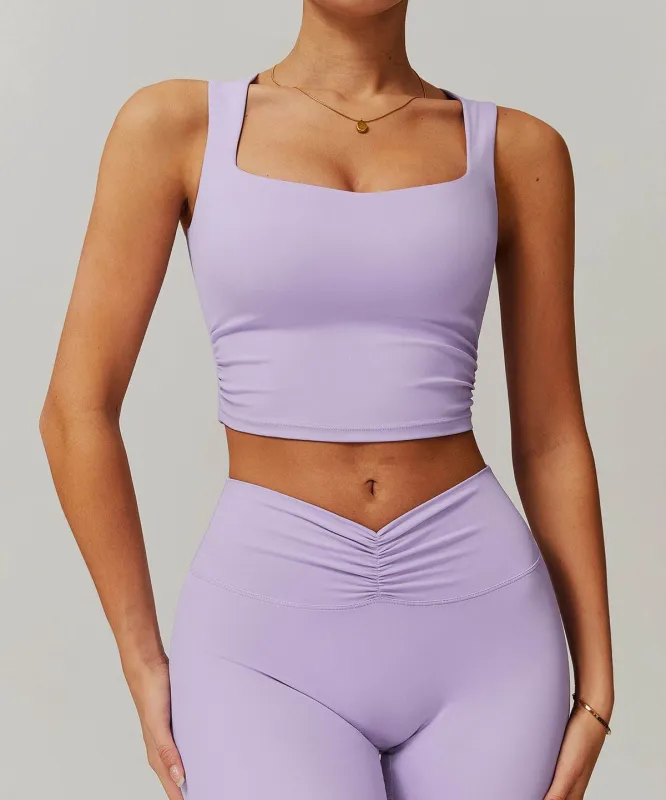 Low Square Neck Cropped Yoga Tank Top made by CRAVE by Frederick Wilhelm