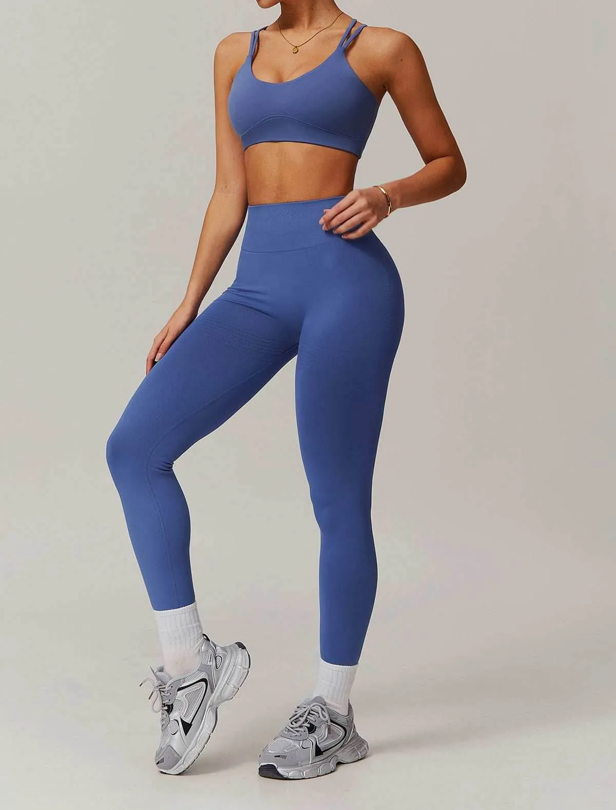 Activewear Set With Cross Back Sports Bra and Leggings sold by CRAVE by Frederick Wilhelm product image thumbnail 5