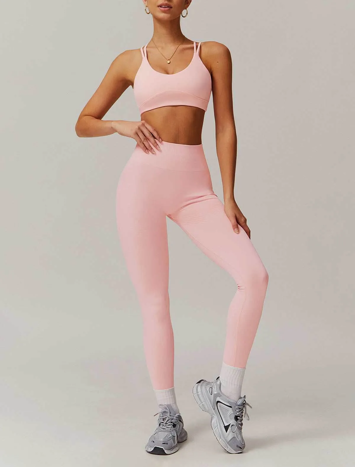 Activewear Set With Cross Back Sports Bra and Leggings sold by CRAVE by Frederick Wilhelm product image thumbnail 3