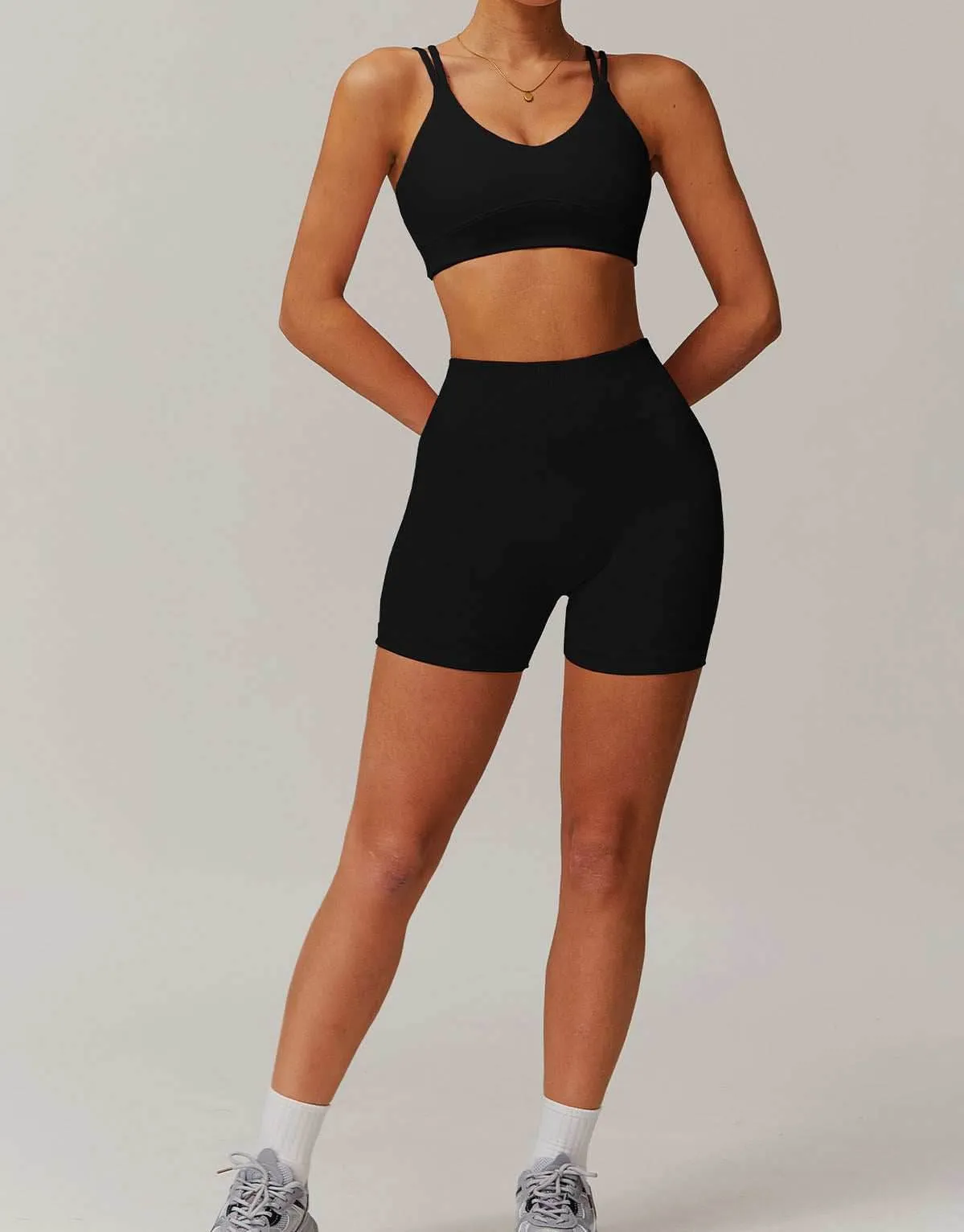 Activewear Set with Sports Bra and Shorts sold by CRAVE by Frederick Wilhelm product image thumbnail 3