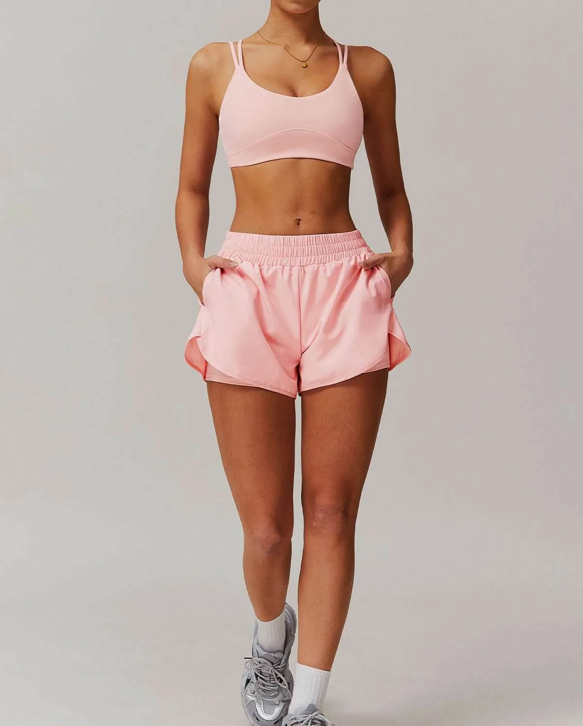 Activewear Set With Cross Back Sports Bra and Shorts sold by CRAVE by Frederick Wilhelm product image thumbnail 4