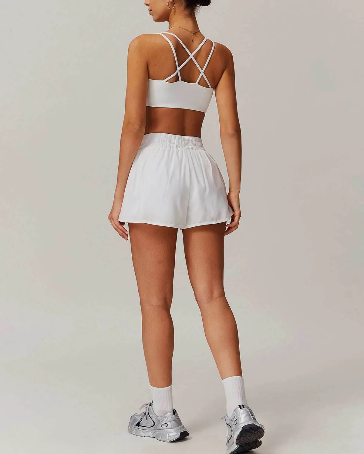 Activewear Set With Cross Back Sports Bra and Shorts sold by CRAVE by Frederick Wilhelm product image thumbnail 2
