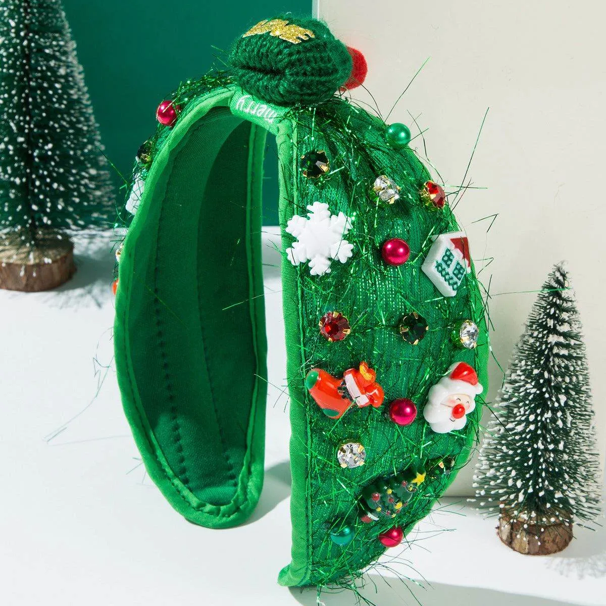 Christmas Plaid Knotted Headbands sold by CRAVE by Frederick Wilhelm product image thumbnail 3