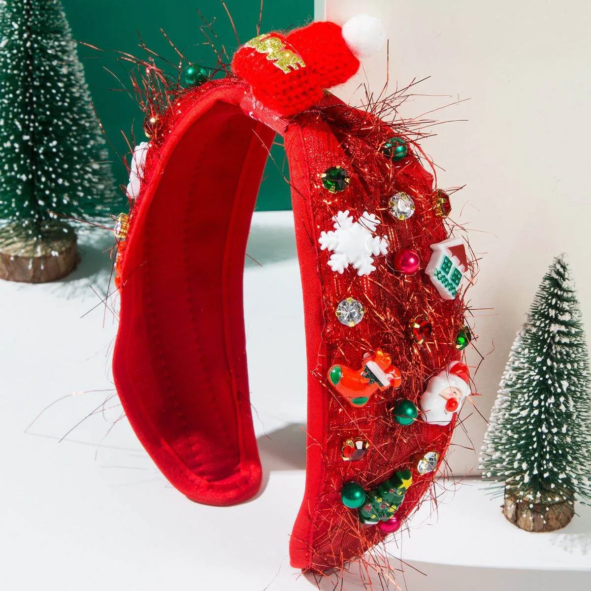 Christmas Plaid Knotted Headbands sold by CRAVE by Frederick Wilhelm product image thumbnail 2