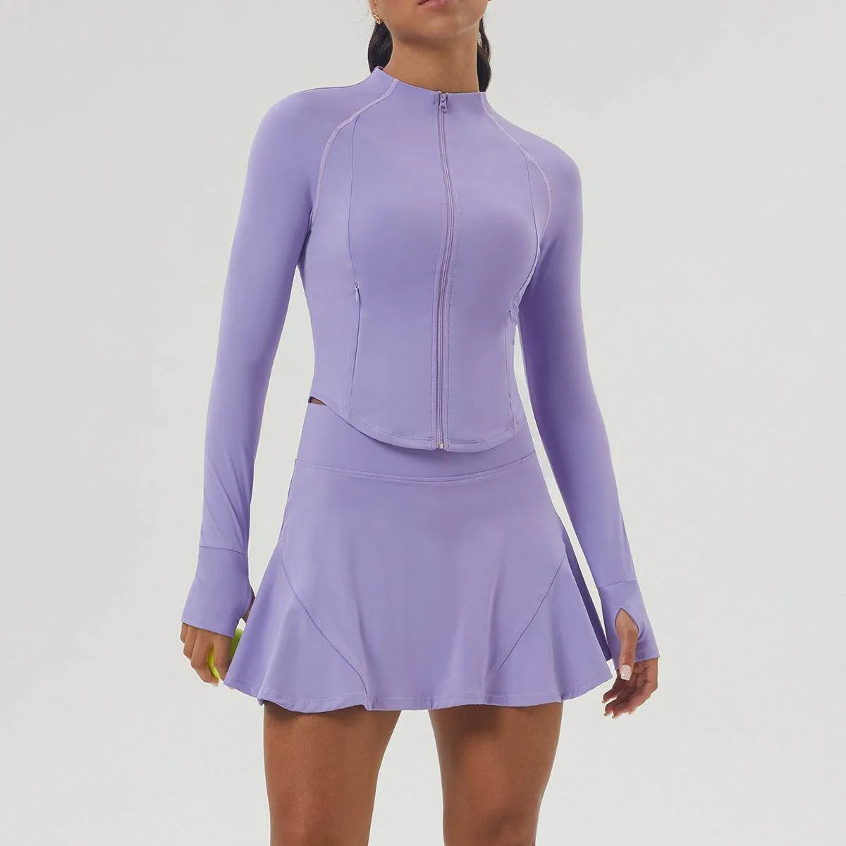 Sports Tennis Dress Set With Jacket and Skirt sold by CRAVE by Frederick Wilhelm product image thumbnail 4