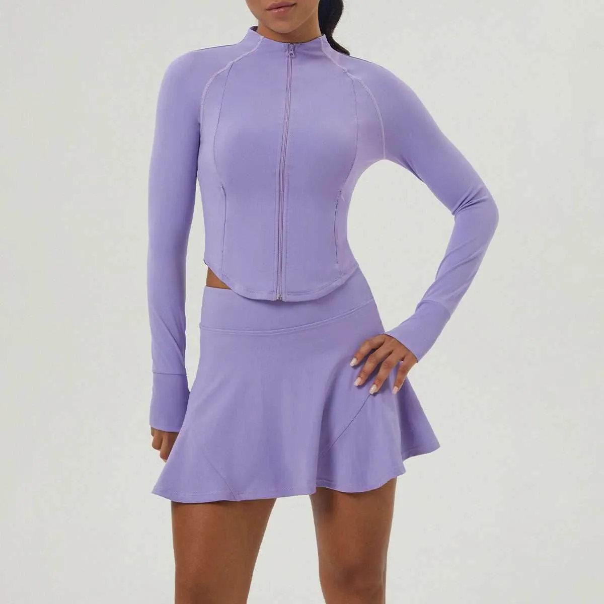 Sports Tennis Dress Set With Jacket and Skirt sold by CRAVE by Frederick Wilhelm product image thumbnail 5