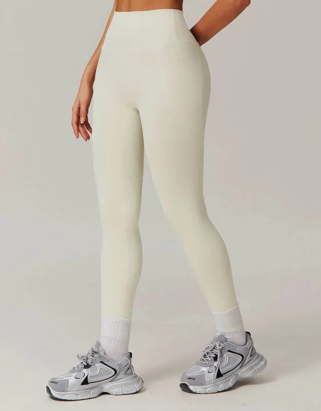 Solid High Waist Yoga Leggings with Pockets sold by CRAVE by Frederick Wilhelm