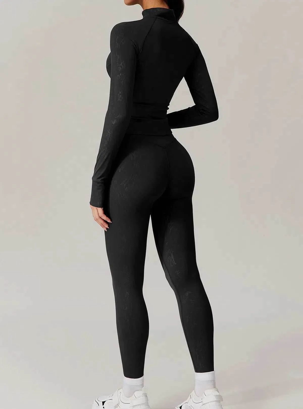 Sports Set with Full Zipper Long Sleeve Jacket and Leggings sold by CRAVE by Frederick Wilhelm product image thumbnail 2