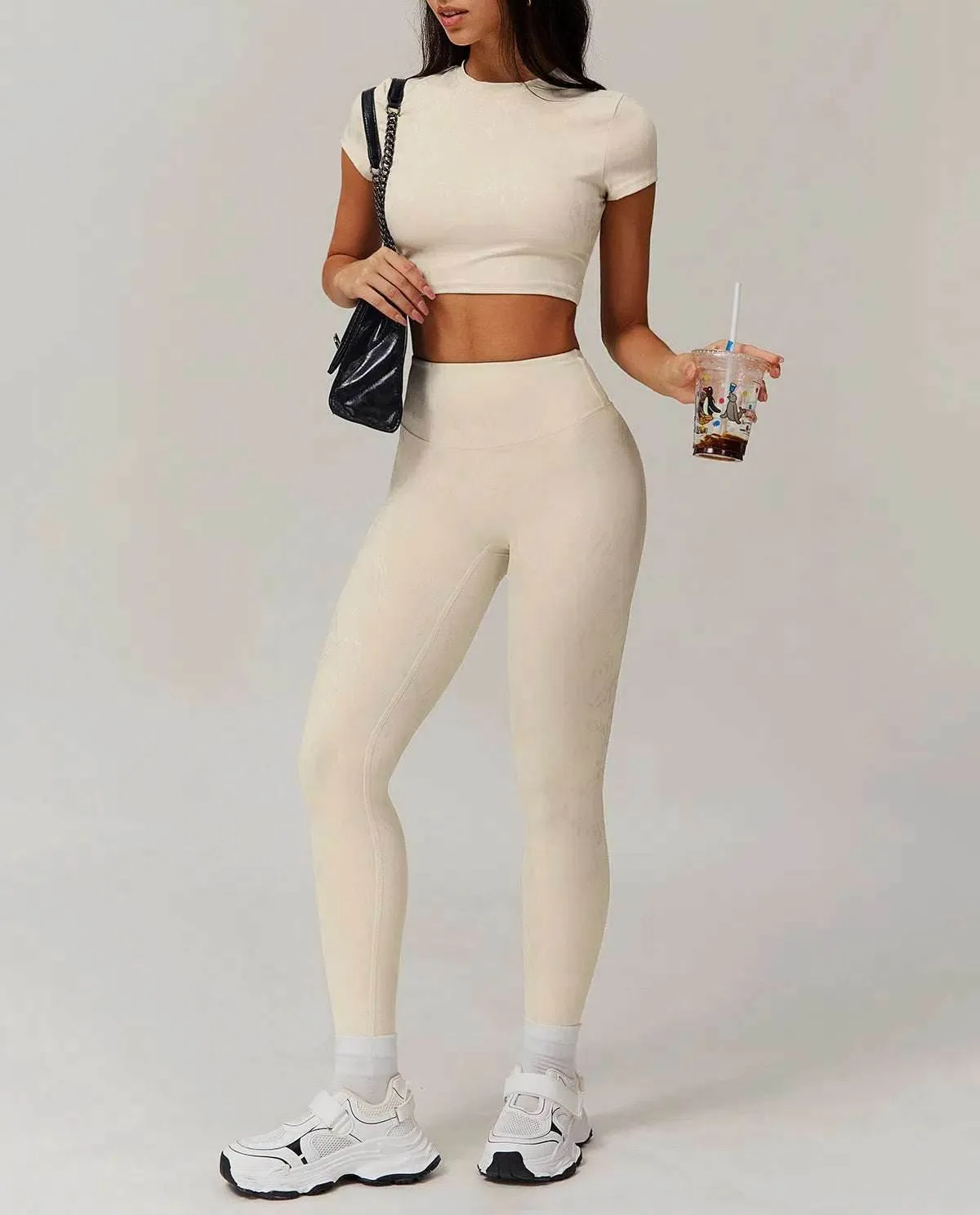Sports Set with Short Sleeve T-Shirt and Leggings sold by CRAVE by Frederick Wilhelm product image thumbnail 5