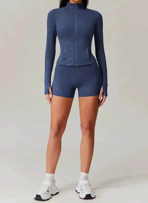 Sports Set with Full Zipper Long Sleeve Jacket and Short sold by CRAVE by Frederick Wilhelm