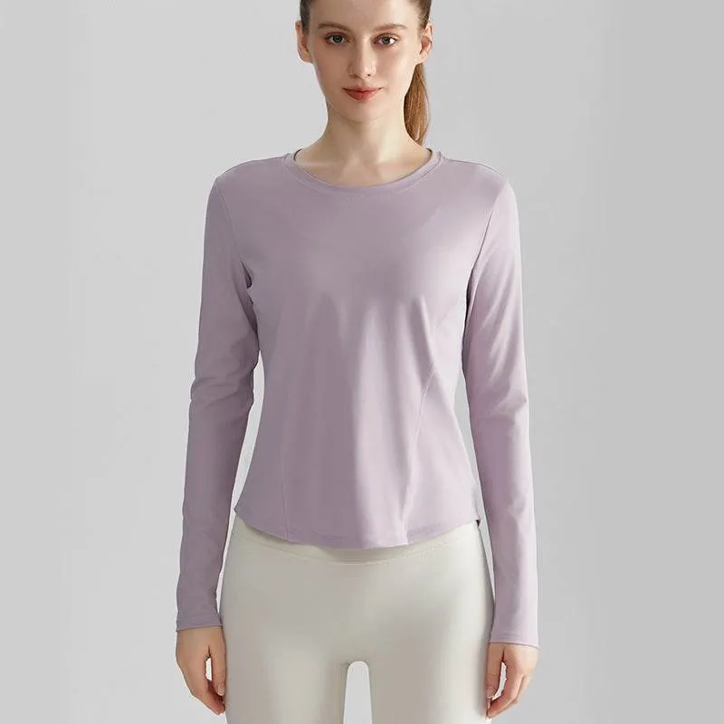 Long Sleeve Round Neckline Yoga T-Shirt sold by CRAVE by Frederick Wilhelm