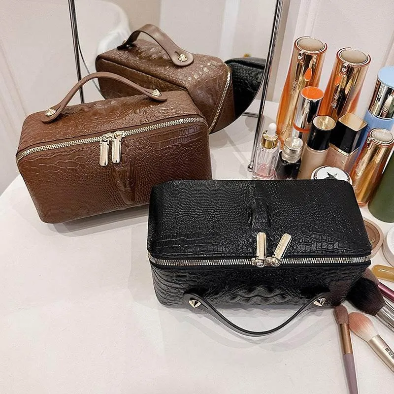 Large PU Leather Travel Cosmetic Bag sold by CRAVE by Frederick Wilhelm