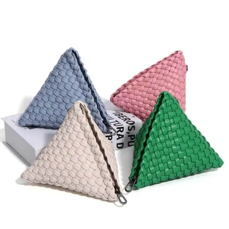 Small Triangle Handmade Woven Bag sold by CRAVE by Frederick Wilhelm