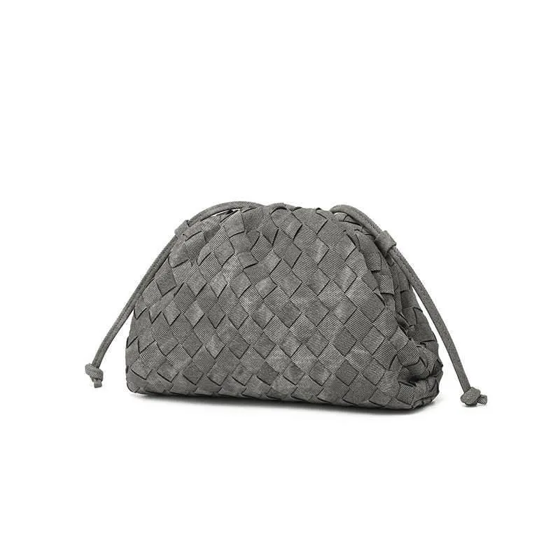 Small Denim Woven Clutches Bag with String sold by CRAVE by Frederick Wilhelm product image thumbnail 2