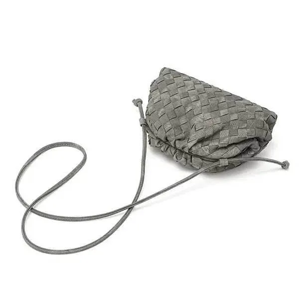 Small Denim Woven Clutches Bag with String sold by CRAVE by Frederick Wilhelm product image thumbnail 5