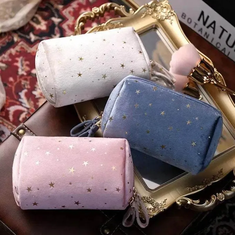 Velvet Makeup Bag with Star Pattern sold by CRAVE by Frederick Wilhelm