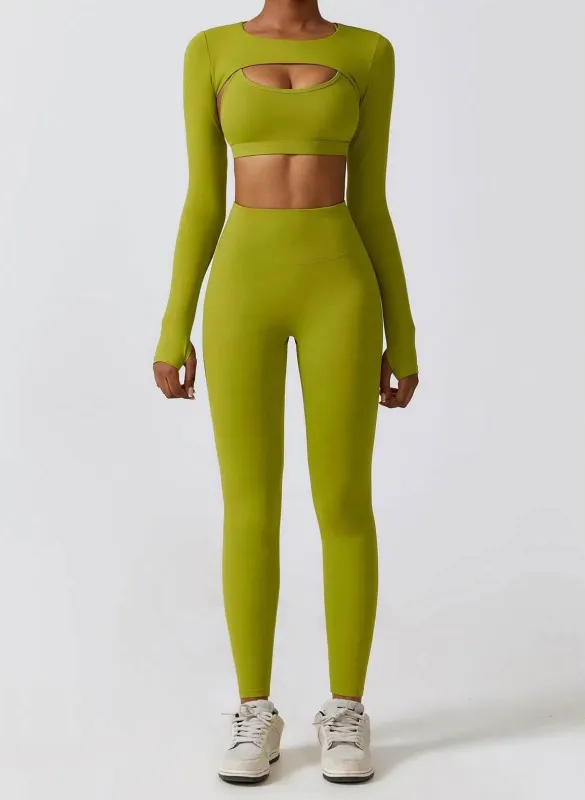Gym Wear Set With Crop Top and Leggings sold by CRAVE by Frederick Wilhelm