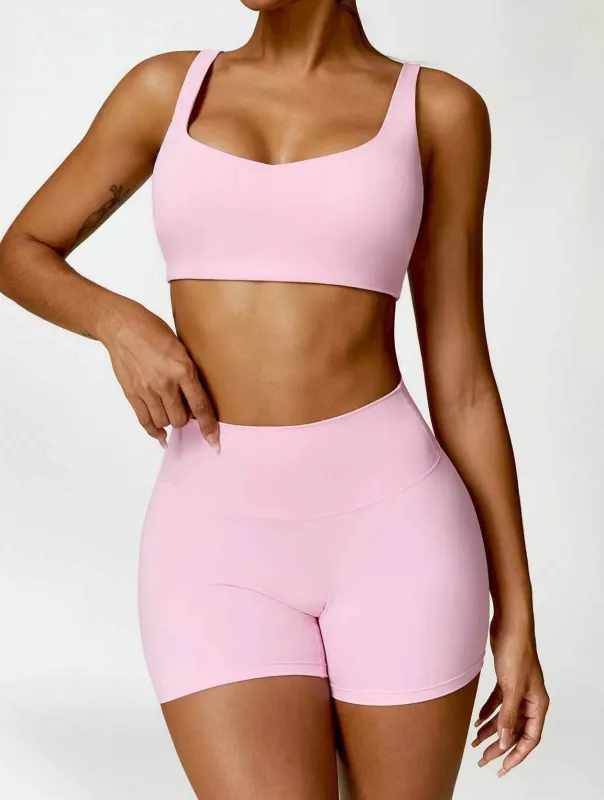 Fitness Clothing Yoga Set With Bra and Shorts sold by CRAVE by Frederick Wilhelm