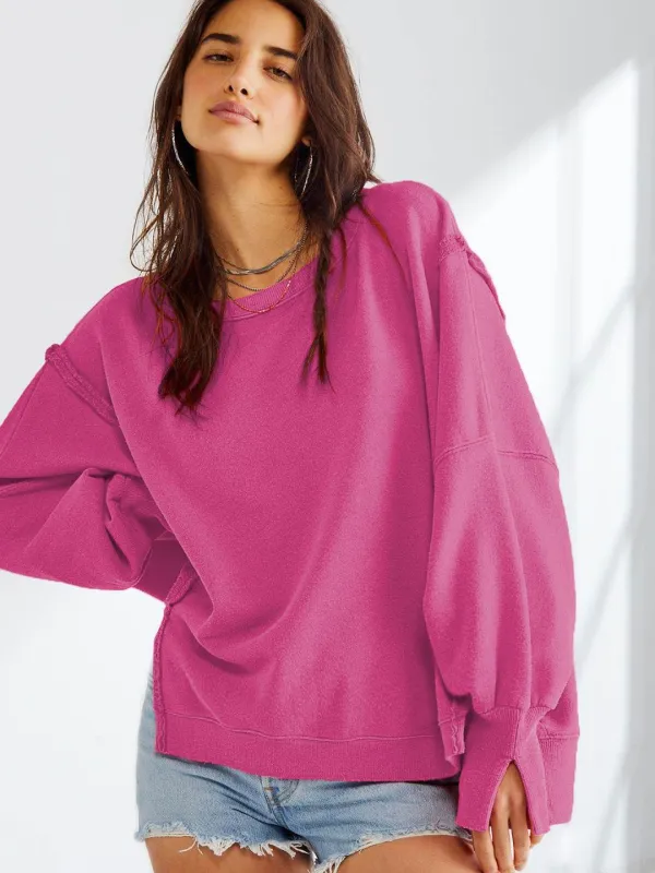 Oversized Long Sleeve Casual Sweatshirt sold by CRAVE by Frederick Wilhelm