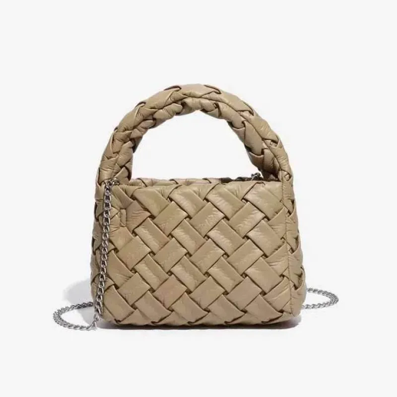 Trendy Woven Tote Bag With Chain sold by CRAVE by Frederick Wilhelm