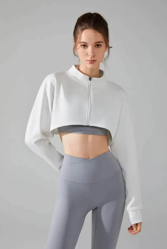 Short Loose Yoga Jacket sold by CRAVE by Frederick Wilhelm