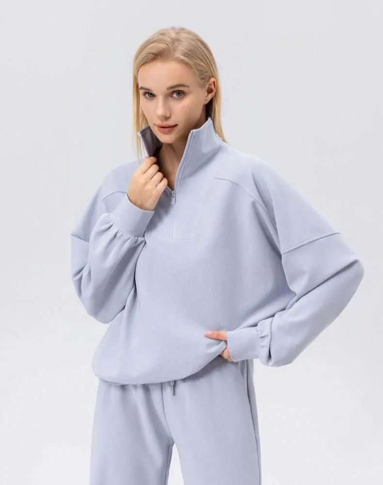 Zip Workout Hoodless Sweatshirt sold by CRAVE by Frederick Wilhelm product image thumbnail 3