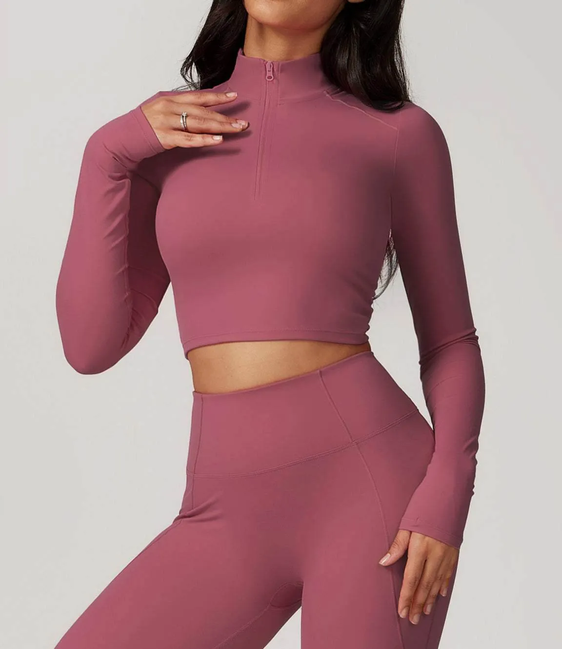 Zipper Yoga Long Sleeve T-Shirt sold by CRAVE by Frederick Wilhelm product image thumbnail 3