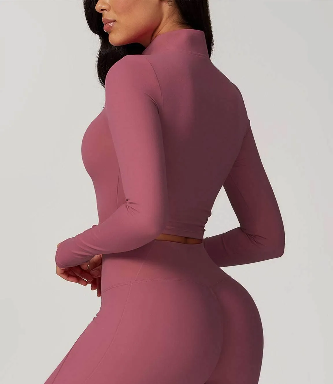 Zipper Yoga Long Sleeve T-Shirt sold by CRAVE by Frederick Wilhelm product image thumbnail 2